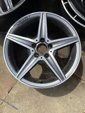 1 x GENUINE MERCEDES C-CLASS W204 W205 AMG 18" INCH GREY DIAMOND CUT ALLOY WHEEL