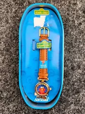 SALE! - 1995 CTW ELMO Face Sesame Street Kids Watch Leather Band - Fantasma