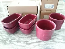 Longaberger Paprika Pottery LOT of SIX items All MINT FREE SHIPPING Great Deal!