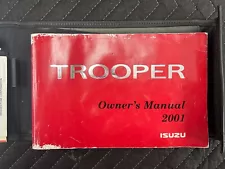 1998-2002 Isuzu Trooper 2001 Owner's Driver Manual w/ Case OEM #890EM