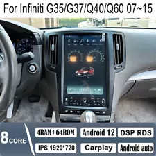 13.6" Android Navigation Car Gps Stereo Radio For Infiniti G37 G35 Q40 Q60 07~15