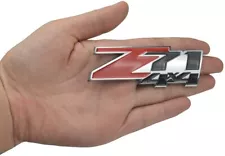 Z71 4x4 Emblem 3D Badge for Sierra Chevy Silverado Tahoe Suburban Red/Black