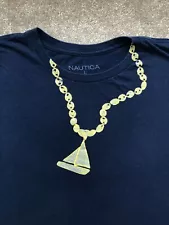 Lil Yachty x Nautica 2017 Chain Collab Shirt Size Large Lil Boat