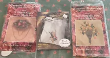 Bucilla 41006, Creative Beginnings RK 103 & RK 303 silk ribbon embroidery kits