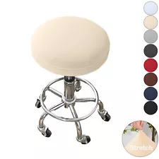 Stretch Round Bar Stool Chair Covers Armless Seat Cushion Slipcover Protector