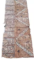 Vintage Tapa Cloth Bark Polynesian Pacific Islands Tongan Fijian Tiki bar decor