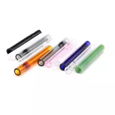 5pcs Thick Glass Tobacco Glass Pipe Reusable One Hitter Cigar Smoking Tube Pipes