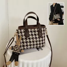 Fashion Houndstooth Shoulder Bags Portable Checkerboard Handbags All-match Messe