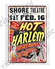 reproductions for sale 1957 HOT FROM HARLEM shore theatre POSTER metal tin sign