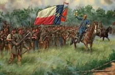 Mark Maritato Signed Civil War Art Military Print Hood's Texans Texas Gettysburg