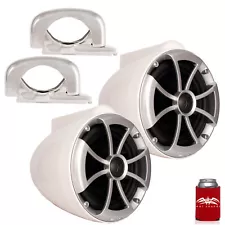 Wet Sounds ICON8 White 8" Towers Mini Fixed Clamps Fits 1" to 1.875" Pipe