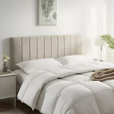 Upholstered Wall Mounted, Easy Assemble, Channel Stitched Peel & Stick Headboard