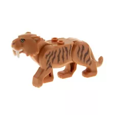 1x Lego Animal Cat Saber-Tooth Tiger Light Nougat Teeth Long White bb0787c03pb01