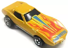 Vintage Hot Wheels 1973 Corvette Stingray Yellow With Flames Diecast Collectable