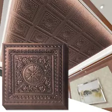 Art3d 2x2 ft. Drop Ceiling Tiles, Glue up Ceiling Tiles in Antique Copper