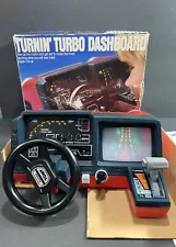 Vintage 80's Tomy Turbo Turnin' Dashboard W Box & Instructions, CLEAN! & WORKING