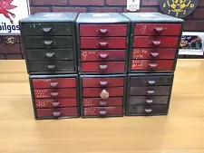 Vintage File A Way Chest 4 Drawer Small Parts Storage Cabinets x 6 Look ð