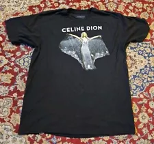 Celine Dion “Courage” 2019 Tour Shirt XL 22”x 28” Preowned 2 Sided