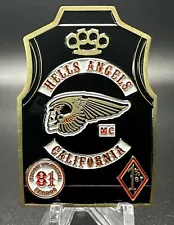 FBI Los Angeles California Riverside Outlaw Motorcycle Gang Police Coin #31/100