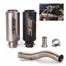 Slip on for Kawasaki Ninja ZX10R 2004-2005 Exhaust Mid Tail Pipe Replace Muffler