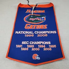 Florida Gators Champions Wool Dynasty Banner 24 x 36 SEC National Winning Streak