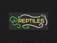 Reptiles Neon Sign for Retail Displays | LED Flex Neon | 30"W x 12"H x 1"D