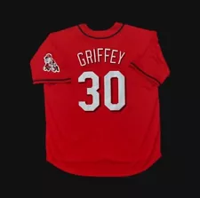 Ken Griffey Jr Jersey Cincinnati Reds 2005 Red Throwback Stitched NEW SALE!