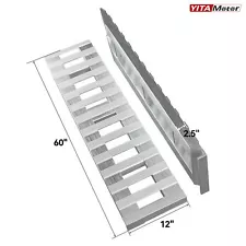 60" X 12" 5FT Aluminum Trailer Ramps 6000LBS for Car Trailers Trucks 2Pcs Heavy