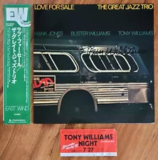 The Great Jazz Trio Love For Sale, AUTOGRAPHED By Tony Williams with ticket stub