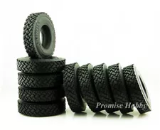 10PCS Rubber Tire Tyre for 1/14 1:14 Tamiya Tractor Truck RC Car Crawler