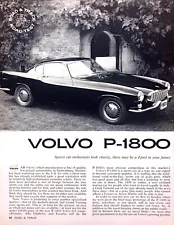 1961 Volvo P-1800 Coupe Road Test Technical Data Photos Review Article