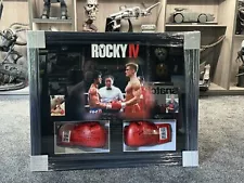 Sylvester Stallone & Dolph Signed Rocky Boxing Glove Memorabilia Autographed COA