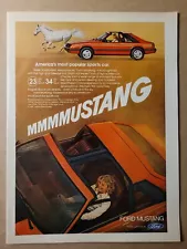 1980 Ford MUSTANG Third Generation T-Top Foxbody Vintage Magazine Advertisement