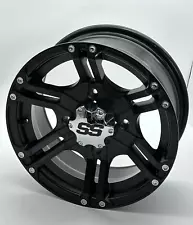 SALE PRICE - ITP SS212 ALLOY Black WHEEL 14X6 (4/137) 4+2 SCRATCHED UTV ATV RIM (For: More than one vehicle)