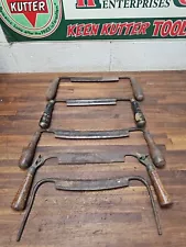 K919- 5 Antique Drawknives - Timber Frame Tools - witherby etc