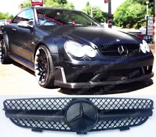 Mercedes C209 A W209 2002-10 grille CLK63 55 AMG BLACK SERIES look MATTE one fin