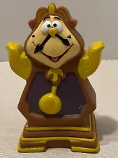 Vintage Beauty and The Beast Cogsworth Grandfather Clock Rubber Toy 5.25"