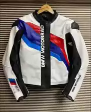 New Vintage BMW Motorcycle Biker Leather Jacket Men's Motorbike Racing Jacket