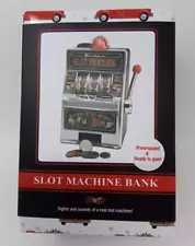 Mini Slot Machine Coin Piggy Bank Just For Fun Jackpot Play Win Save NEW