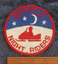 Vintage Snowmobile Club Myrtle Minnesota Night Riders Embroidered Patch Iron On