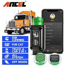 ANCEL HD100 BT DPF Regen for Cummins Caterpillar Diesel Heavy Duty Truck Scanner