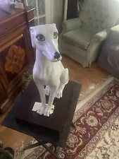 Vintage Italian Porcelain Whippet/Greyhound Dog Figurine