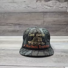 Coon Huntin A Southern Tradition Vinatge Cap Hat Adult Mens Trucker Meshback