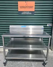 Commercial SS Prep Table 24" x 48" W/ Double Undershelf On Rolling Casters!!