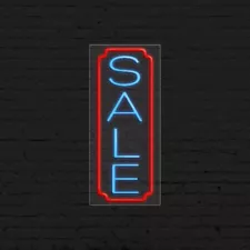 Sale Sign for Business Displays | LED Flex Neon | 13"W x 32"H x 1"D