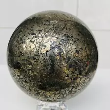 Natural Beautiful Chalcopyrite ball Quartz Crystal Sphere Healing 2780g