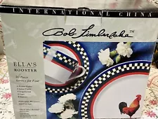 Ella's Rooster By Bob Timberlake Complete Set For 4 International Tableworks NIB