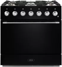 Aga Mercury AGAMC36DFBLK 36" Gloss Black 5 Burner Dual-Fuel Range NIB #140417