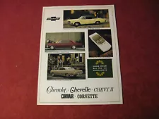 1966 Chevy II Chevelle Caprice Corviar Sales Brochure Booklet Catalog Old