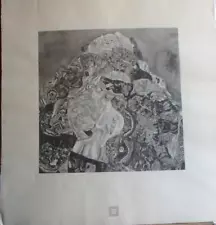 Rare original Gustav Klimt Collotype #25 "Baby" circa 1931